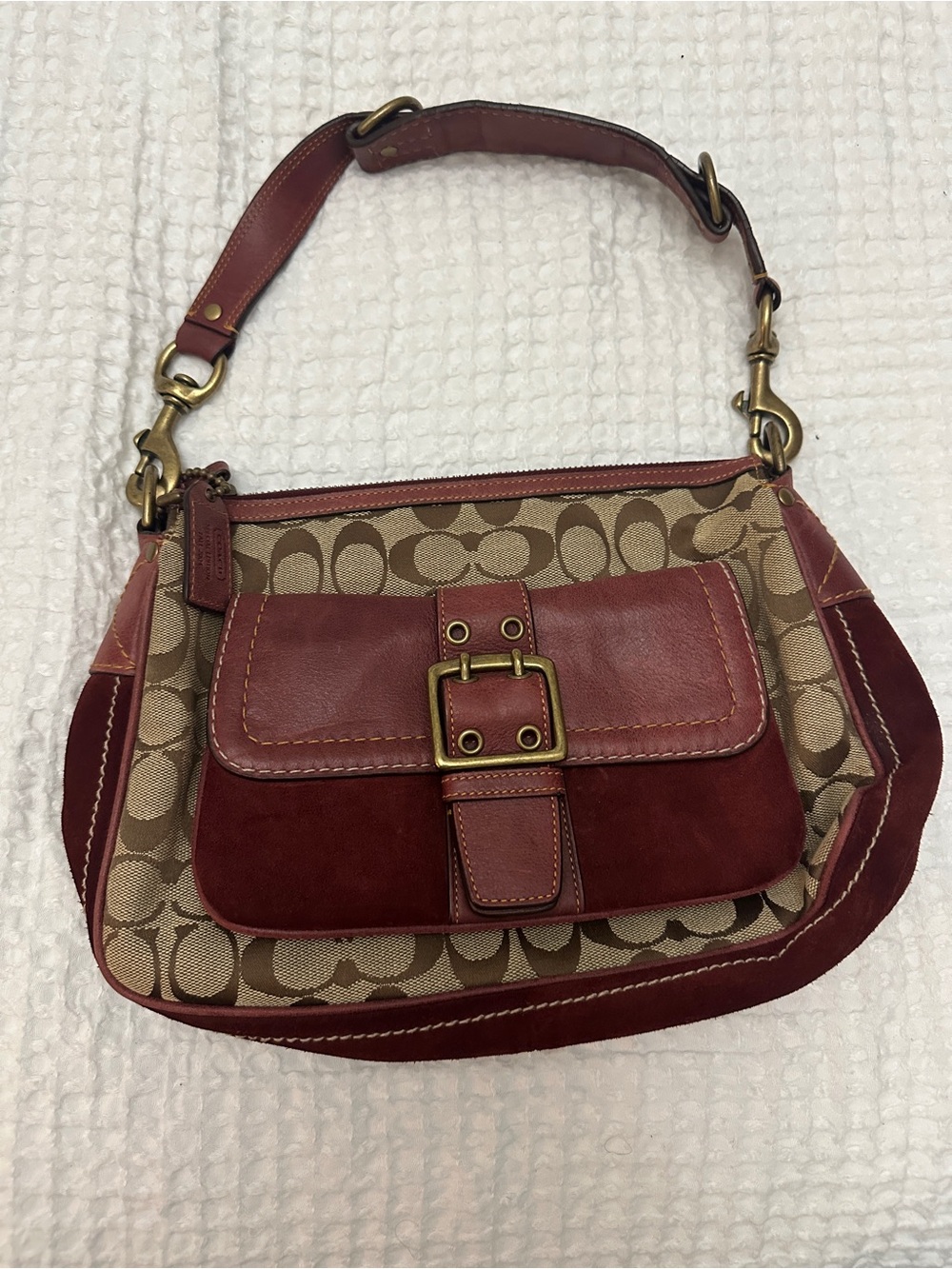 Authentic Coach shoulder purse and wallet